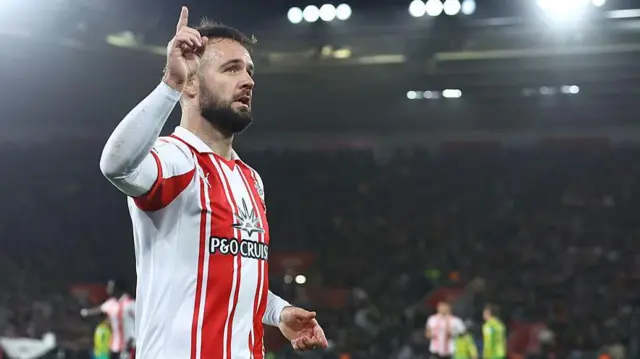Adam Armstrong celebrates scoring for Southampton