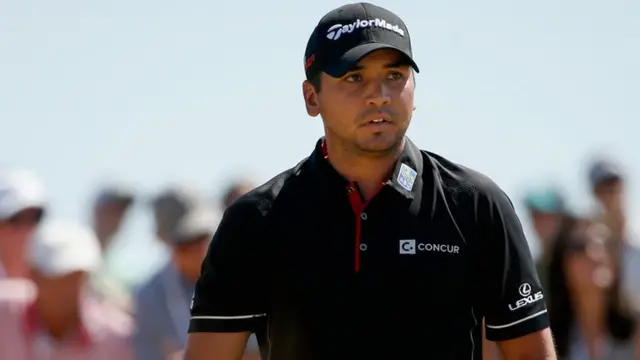 Jason Day looks frustrated