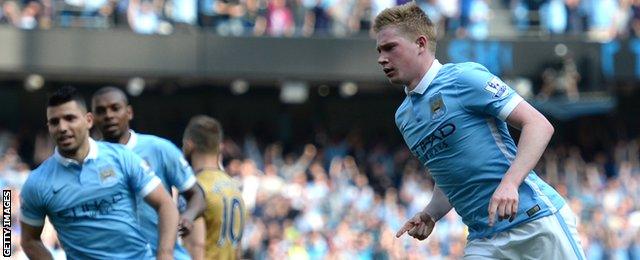 Kevin de Bruyne was on the scoresheet in Manchester City's 2-2 draw with Arsenal last weekend