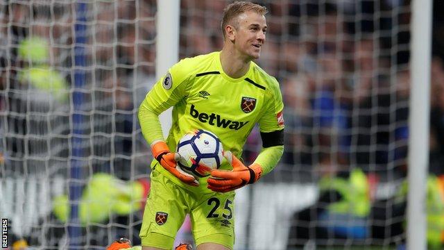 west Ham goalkeeper Joe Hart