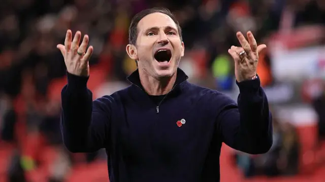 Coventry boss Frank Lampard celebrating a win