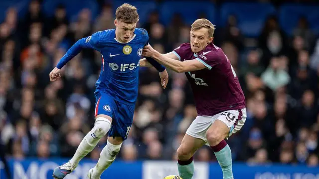 James Ward Prowse challenges Cole Palmer