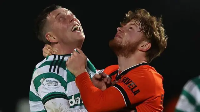 Celtic's Callum McGregor and Dundee United's Luca Stephenson