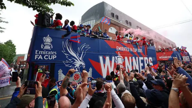 Scenes from the Crystal palace trophy parade