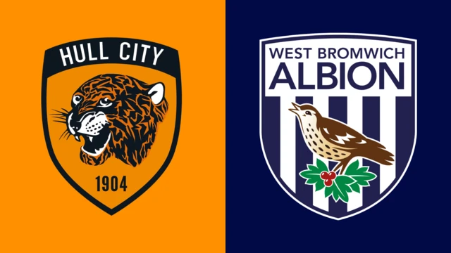 Side-by-side of Hull City and West Bromwich Albion club badges