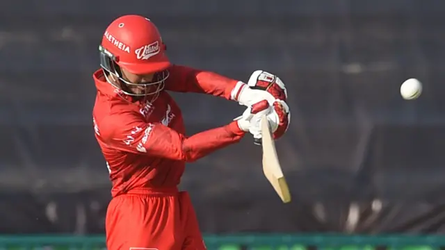 Teenage opener Sameer Minhas plays a pull shot for Islamabad United