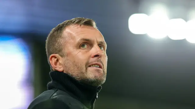Nathan Jones looking on