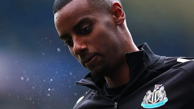 Alexander Isak playing for Newcastle