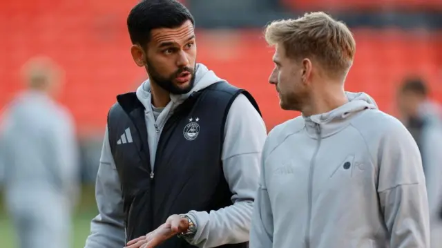 Aberdeen's Dimitar Mitov and Stuart Armstrong