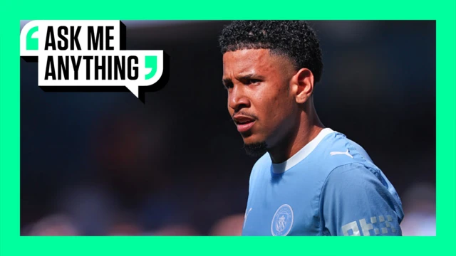 Savinho of Manchester City in BBC Sport's 'Ask Me Anything' branding