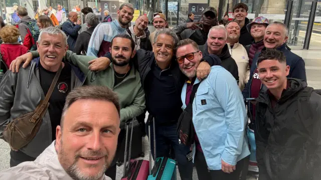 Villa fans at Paris central