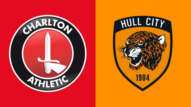 Side-by-side of Charlton Athletic and Hull City club badges
