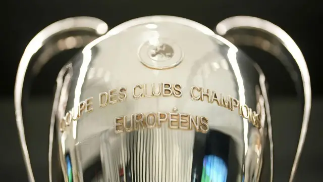 Close up of Champions League trophy