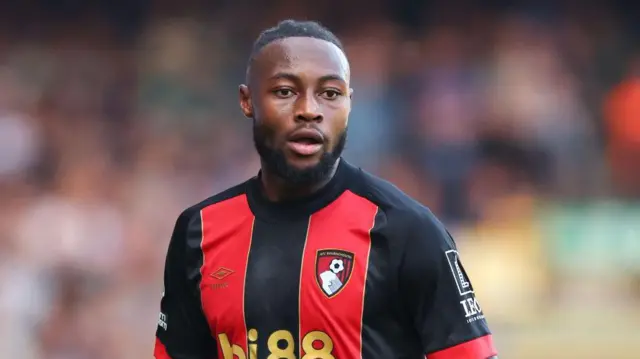 Antoine Semenyo of Bournemouth during the Premier League match between Everton FC and AFC Bournemouth at Goodison Park