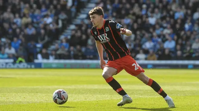 Owen Beck in action for Blackburn