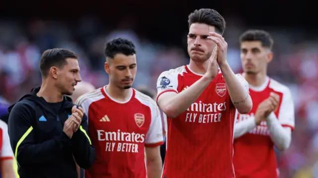 Declan Rice applauds fans