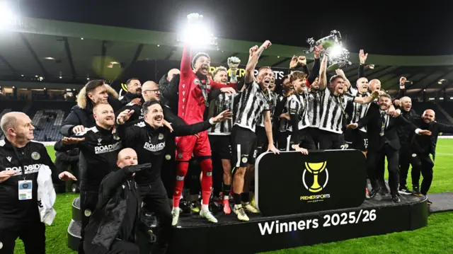 St Mirren celebrate