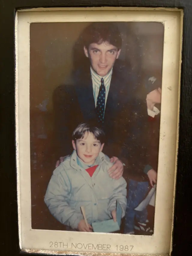 Young Tottenham fan with Gary Mabbutt