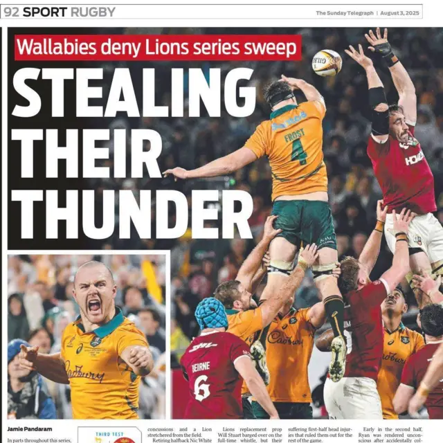 Sunday Telegraph back page
