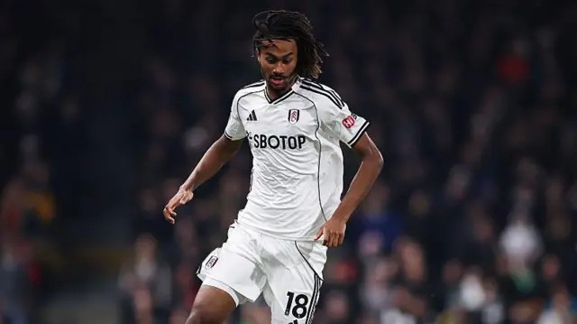 Jonah Kusi-Asare in action for Fulham during the 2025-26 season