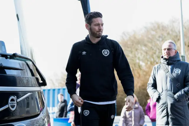 Craig Gordon returns to the Hearts bench.