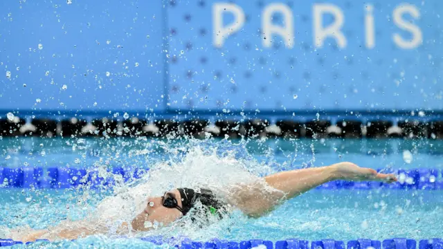 Conor Ferguson swam the first leg of the men’s medley relay