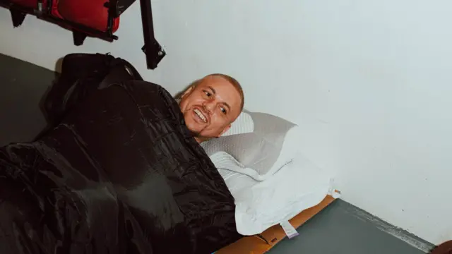 Former Manchester United defender Wes Brown joins the Old Trafford sleepover