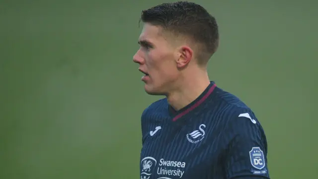 Viktor Gyokeres playing for Swansea City