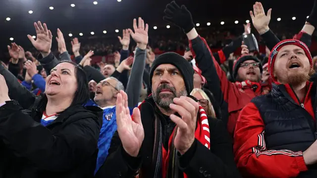 Kevin Phillips among the Sunderland fans at Anfield
