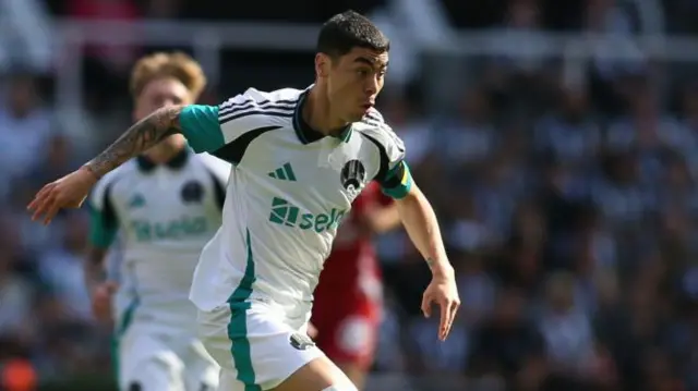 Miguel Almiron in action for Newcastle United