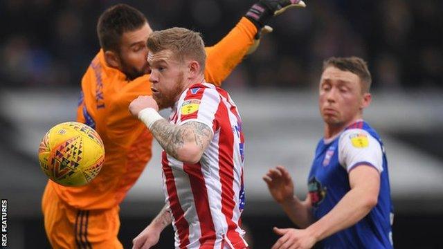 James McClean scoring a goal for Stoke City