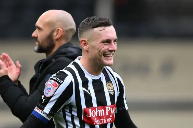 Macaulay Langstaff alongside Luke Williams at Notts County