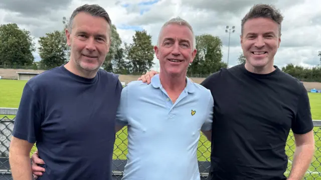 Oisin McConville, Seamus Birt and Thomas Niblock