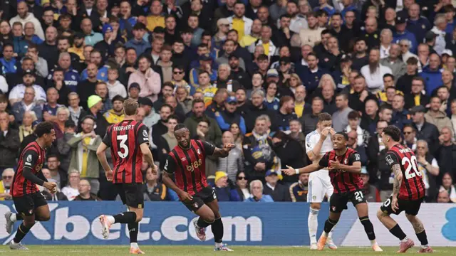 Antoine Semenyo of Bournemouth celebrates