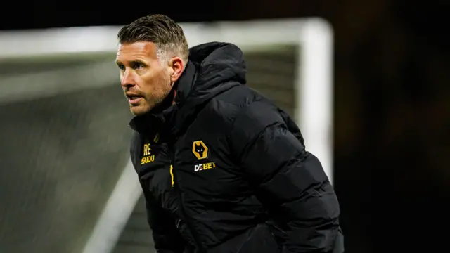 Rob Edwards at Wolves training 