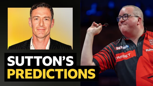 Chris Sutton and darts star Stephen Bunting