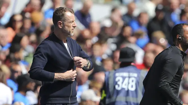 Gary Rowett watching Birmingham City in May