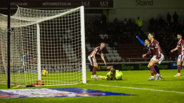 Chris Willock scores against Northampton 