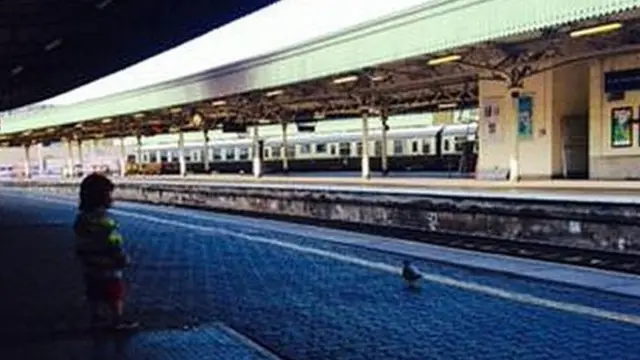 A deserted Bristol Temples Meads Station on Thursday morning