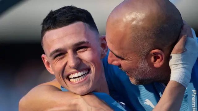 Phil Foden and Pep Guardiola