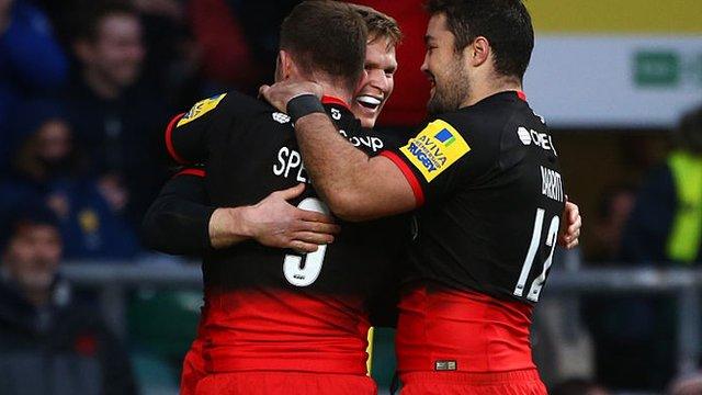 Saracens celebrate