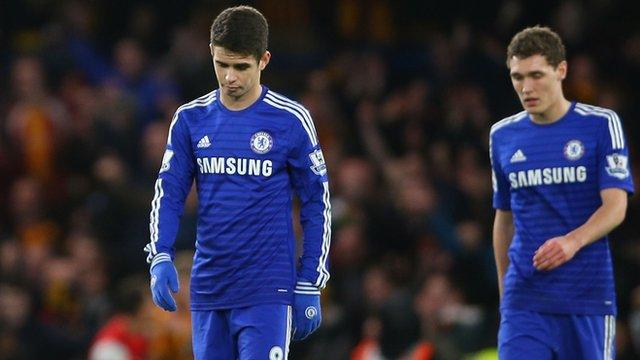 Chelsea players dejected