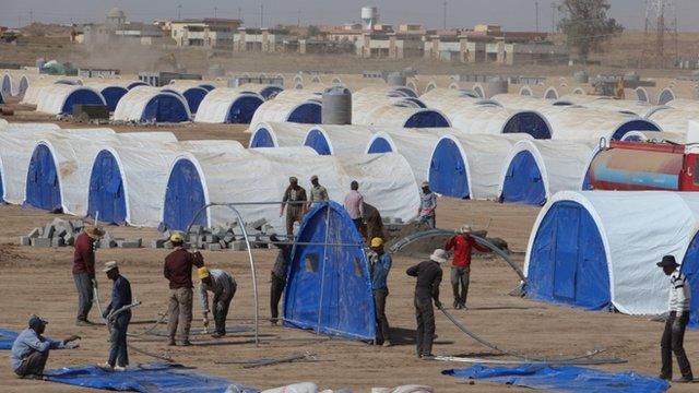 refugee tents