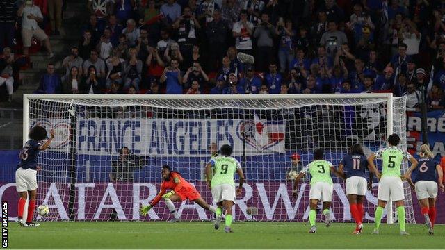 Wendie Renard taking a penalty