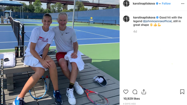 Karolina Pliskova and John McEnroe