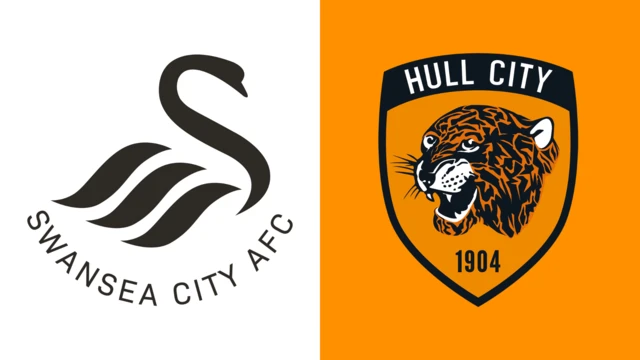 Side-by-side of Swansea and Hull club badges