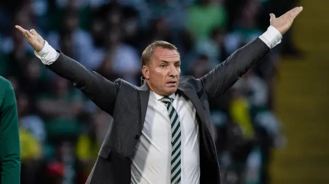 Brendan Rodgers looks exasperated