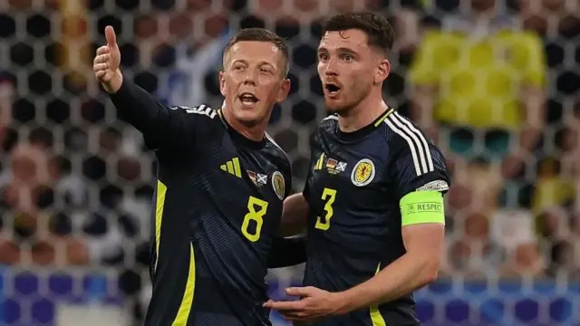 Scotland's Callum McGregor and Andy Robertson