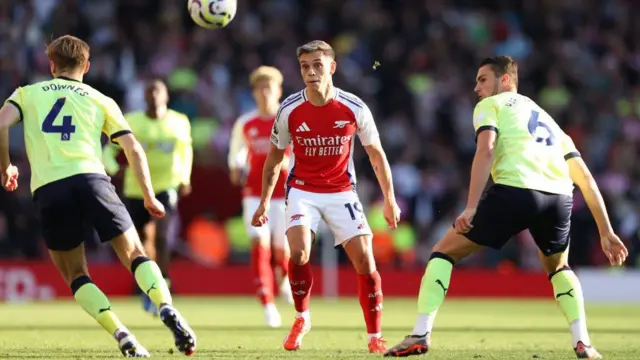  Leandro Trossard of Arsenal in action against Southampton