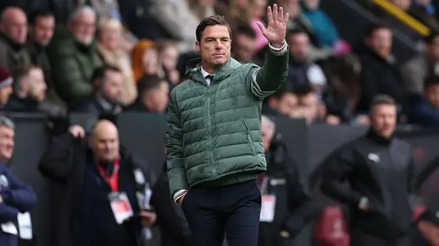 Scott Parker, Manager of Burnley, reacts